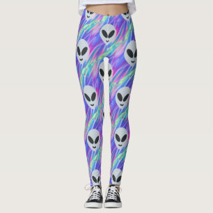 Legging vaporwave alienígena emoji