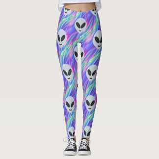Legging vaporwave alienígena emoji