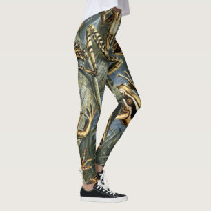 Legging Variedade de Ernst Haeckel de sapos exóticos: