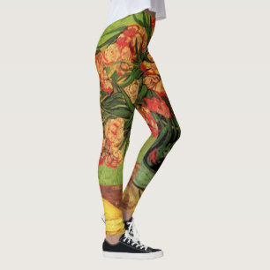 Legging Vaso com Oleandros e Livros de Vincent van Gogh