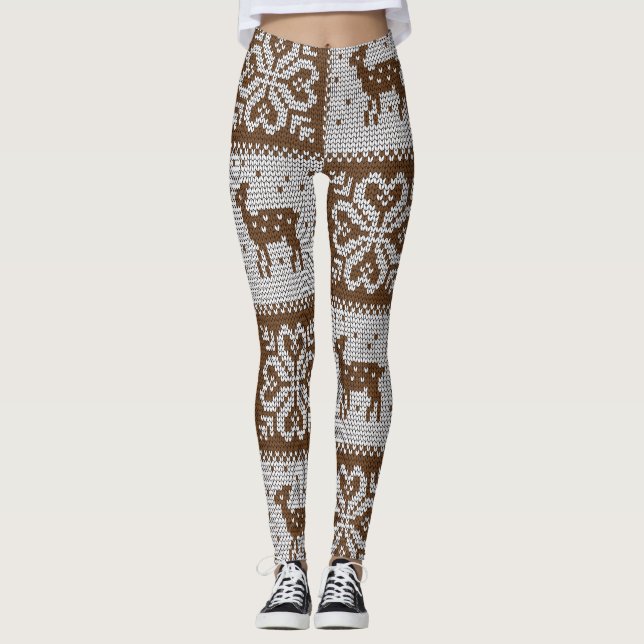 Legging Veados de inverno: padrão de colheita. (Frente)