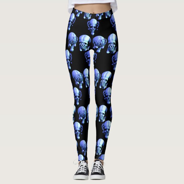 Legging Veja Ouvir Falar Sem Pernas De Pele De Mau (Frente)