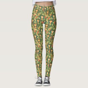 Legging veleiro com velas de escarlate padrão aquoso