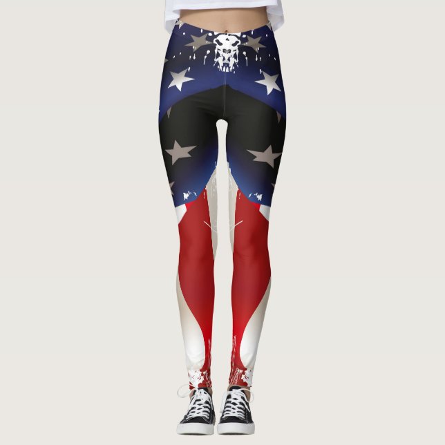 Legging Velha Glória, Bandeira Americana, América, Patriót (Frente)