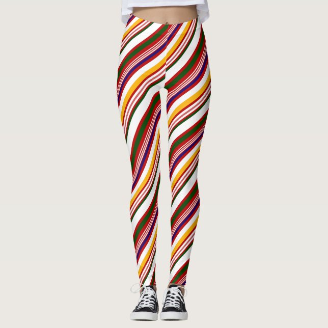 Legging Velho doce moído stripsia natal (Frente)