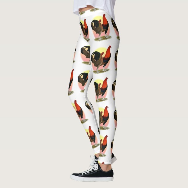 Legging Velho Jogo Inglês Bantam: BB Red (Esquerda)