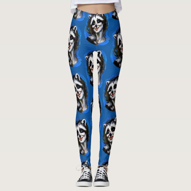 Legging "Velka Teyani" Whispering Raccoon Trickster (Frente)
