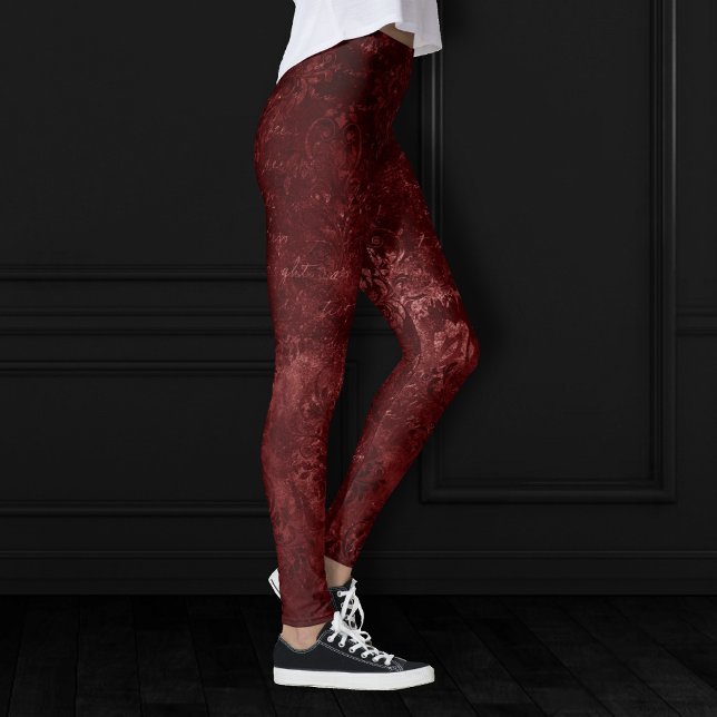 Legging Velvety Henna Damask | Grunge vermelhos (Criador carregado)