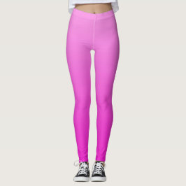 Legging Verão Elétrico Vibrante Rosa Quente Ombre