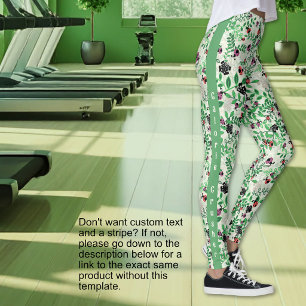 Legging Verão - Joaninhas, Borboletas Folhas-Opção de Text