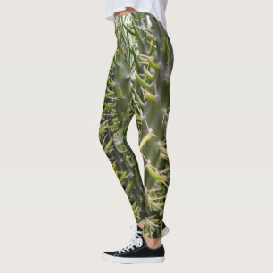 Legging "Verdant Sentinels: A Majestade Rápida de Cactus