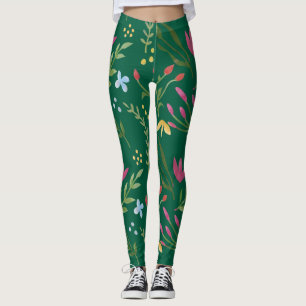 Legging Verde Amarelo preto-rosa-claro-amarelo