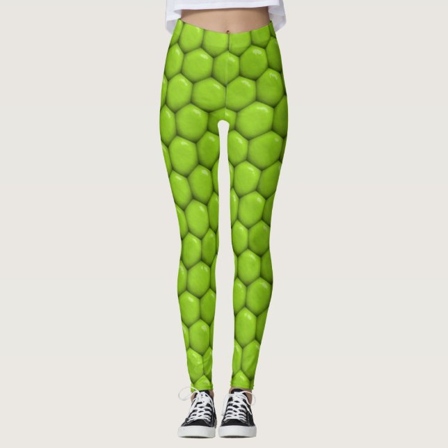 Legging Verde_Babul | Zazzle_Growth. (Frente)