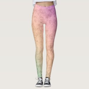 Legging Verde bege coral macio do rosa pastel das cores do