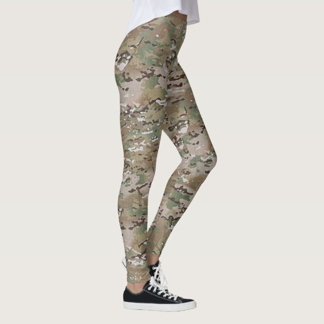 Legging Verde Brown do terreno de Camo da camuflagem multi (Direita)
