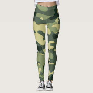 Legging verde camuflagem