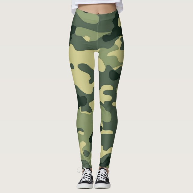 Legging verde camuflagem (Frente)