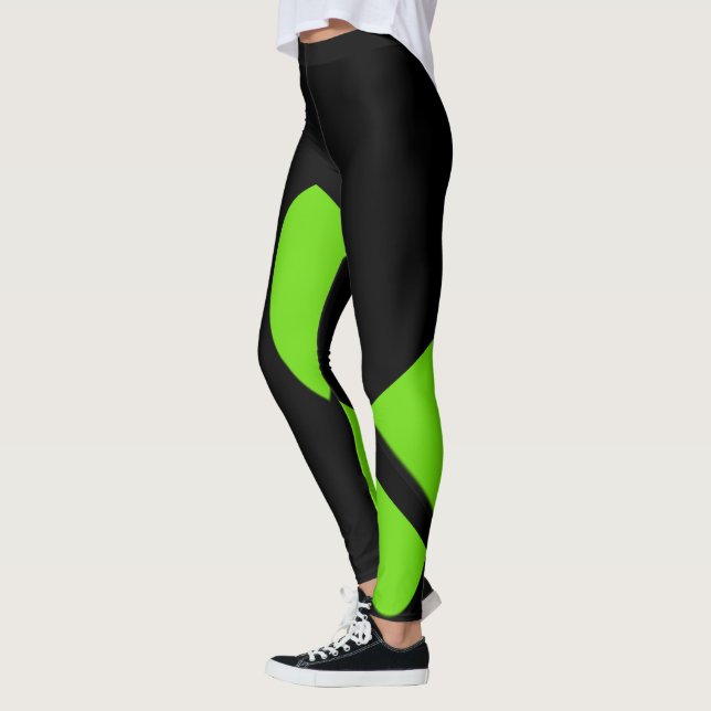 Legging Verde Contemporâneo / Preto (Esquerda)