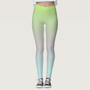 Legging Verde cor-de-rosa azul do inclinação brilhante d