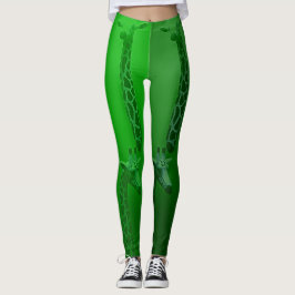 Legging Verde do girafa