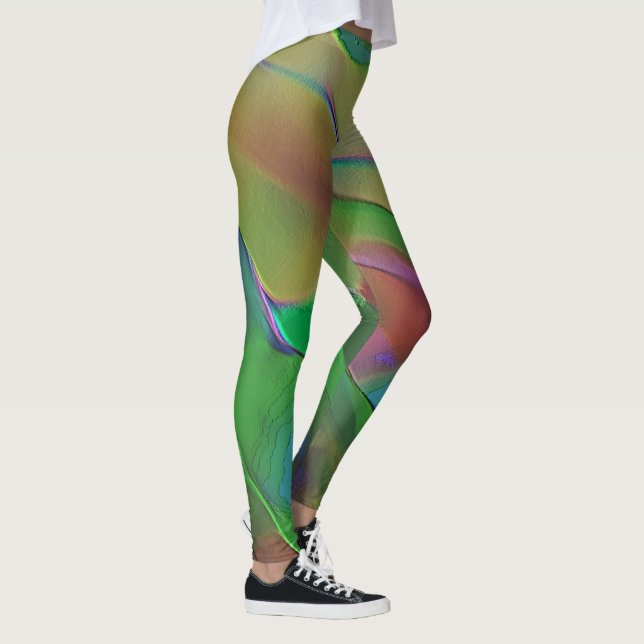 Legging Verde embutido e amarelo (Direita)