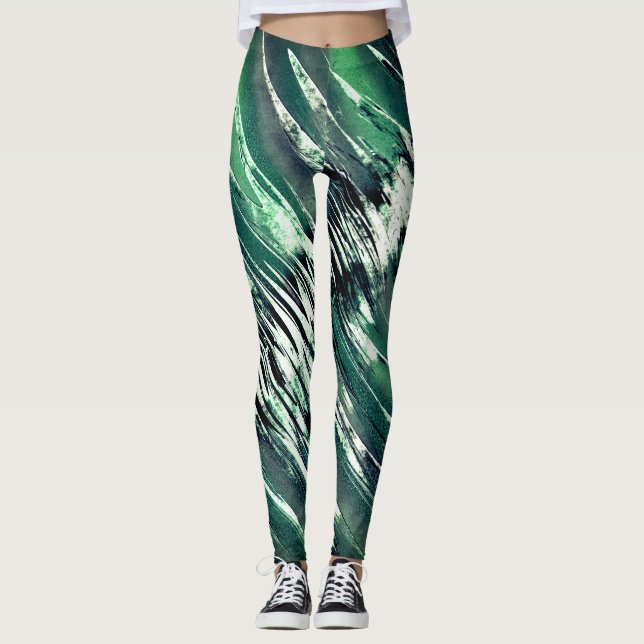 Legging Verde Escuro a Verde Claro (Frente)