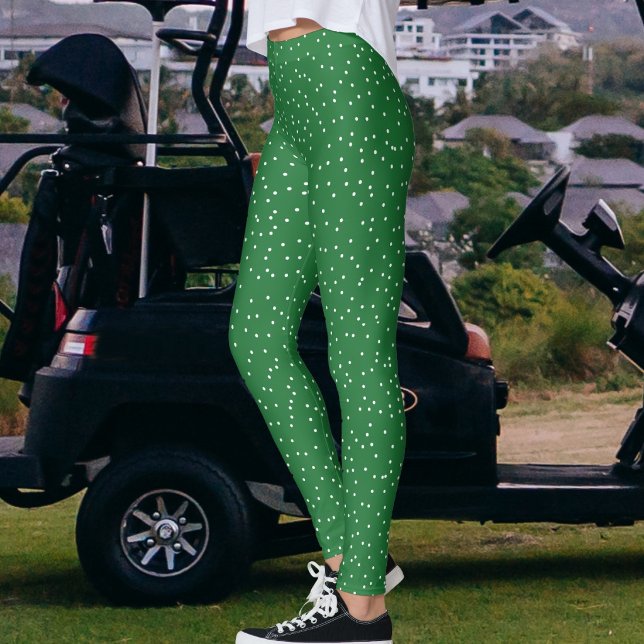 Legging Verde Esmeralda com Pontos Brancos Clássico Divert (Criador carregado)