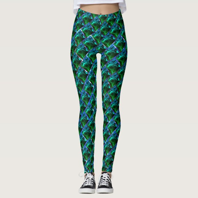 Legging Verde esmeralda e curvas, sob grade niquelada? (Frente)