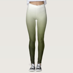 Legging Verde exército Gradiente Branco Geometria Malha Pa
