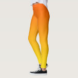 Legging Verde laranja-amarelo ombre<br><div class="desc">Fundo simples de gradiente laranja a amarelo ombre.</div>