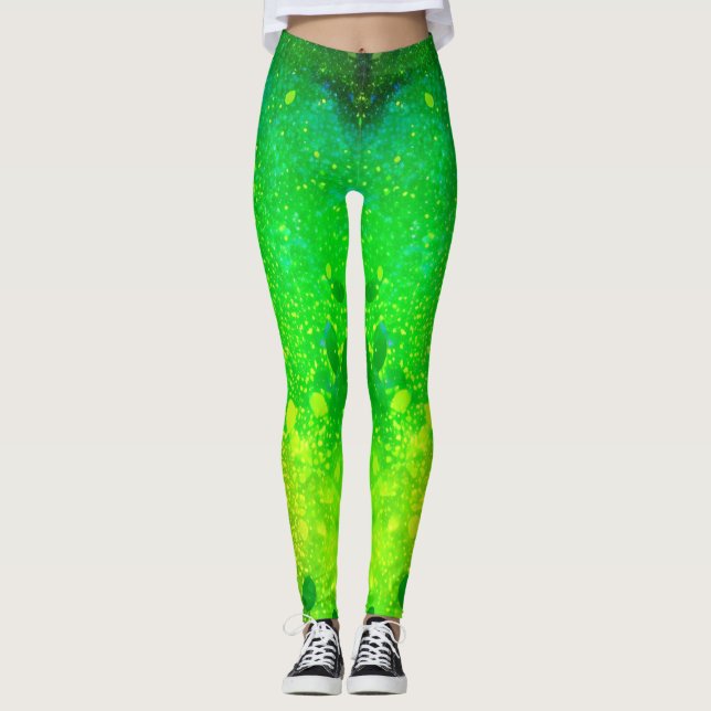 Legging Verde-lima-brilhante (Frente)