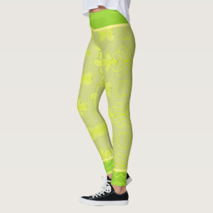 Legging Verde limão e um toque de amarelo