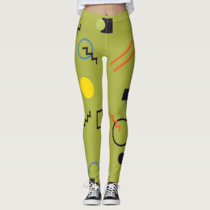 Legging Verde, moderno, legal, na moda, urbano, teste