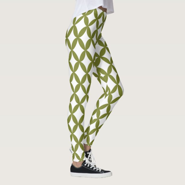 Legging Verde Oleícola Espacial Positivo e Negativo (Direita)