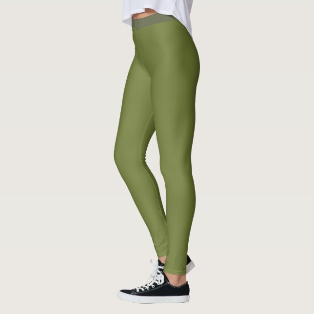 Legging Verde-Oliva Escuro (Esquerda)