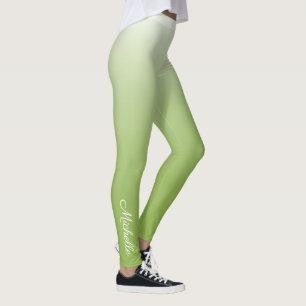Legging Verde personalizado das hortaliças do ombre do