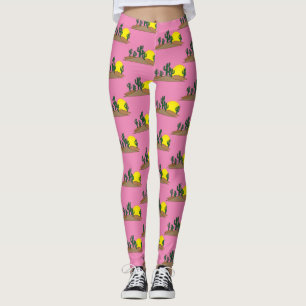 Legging Verde Saguaro Cactus Desert Sunrise Thunder_Cove