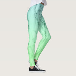 Legging Verde-verde-azul-pastel simples moderno