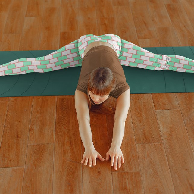 Legging Verde-verde-onda de tijolo-cômodo (Criador carregado)