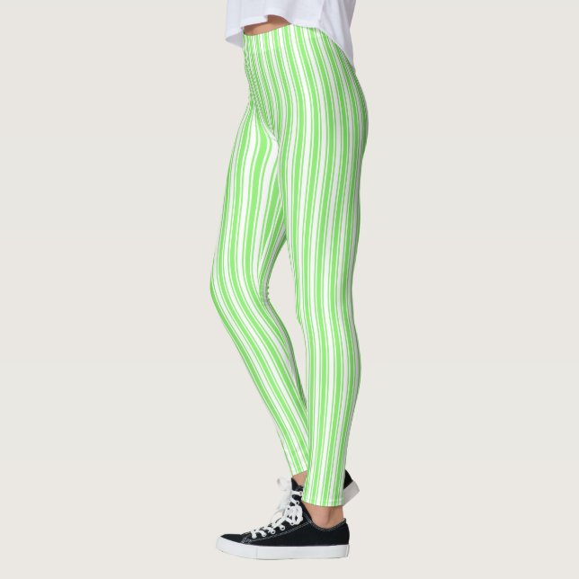 Legging Verdes limões e faixas brancas de doces (Esquerda)