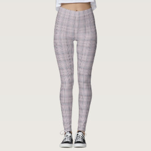 Legging Verificações de Grade Azul Mauve I