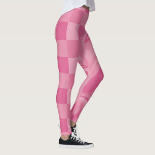 Legging Verificações e espirais - Rosa