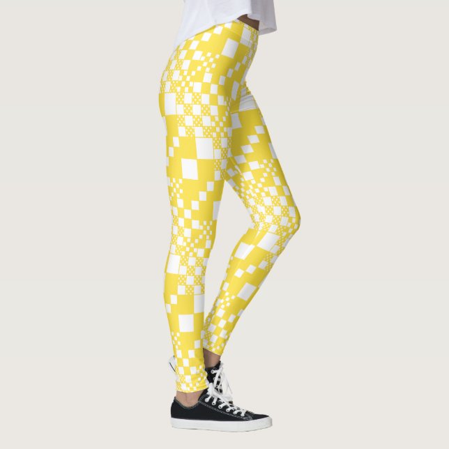 Legging Verificado, Controlos em amarelo-limão e branco (Direita)