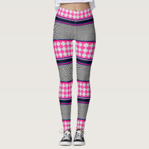 Legging Verificar Design de Padrão Misto do Harlequin