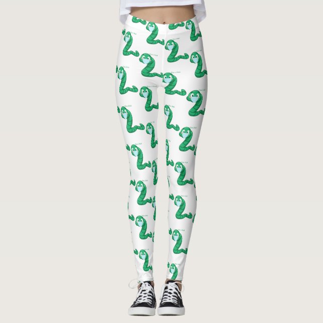 Legging Verme Kawaii Verde Thunder_Cove (Frente)