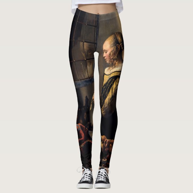 Legging Vermeer - Rapariga lendo uma carta em uma janela a (Frente)