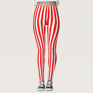 Legging Vermelho brilhante listrado