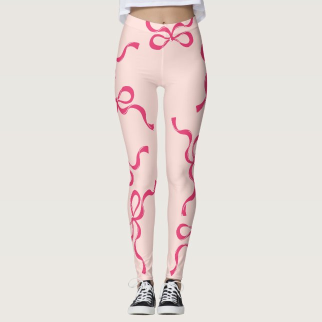 Legging Vermelho Clássico Natal de Arcos de Natal Retroati (Frente)