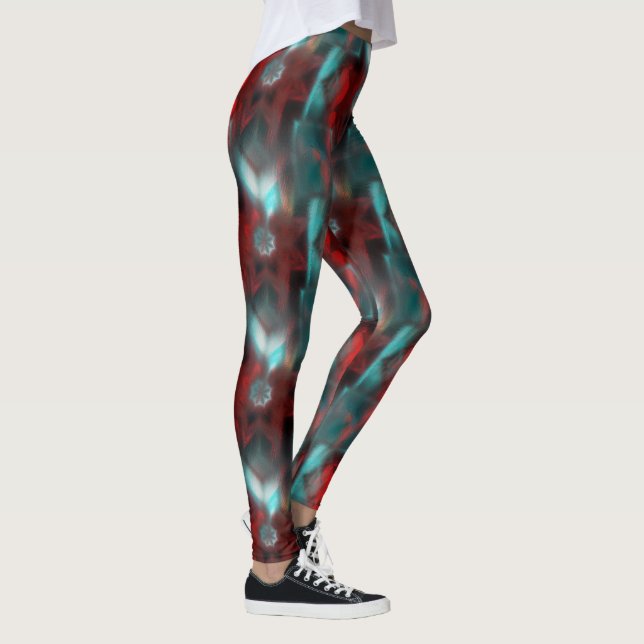 Legging Vermelho com arranhões lenhosos sob o estilo de vi (Direita)