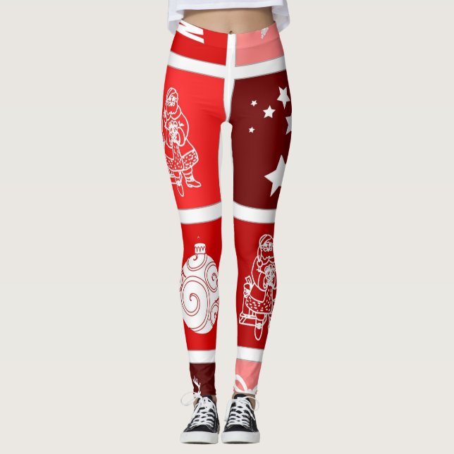 Legging Vermelho de Ano Novo (Frente)